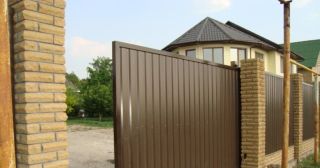 Купить откатные ворота из профнастила Чайковский, цена от 1734 руб.